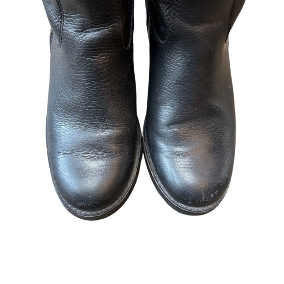 LUCKY BRAND Black Leather Zip Up Equestrian Heston Moto Boot Boots Sz 7 US - Picture 4 of 10